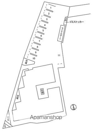 リバーサイド長岡Ⅱ[2LDK/72.38m2]の配置図