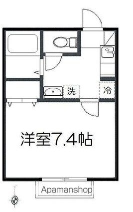 モンターニュブランシュ[1K/22.63m2]の間取図