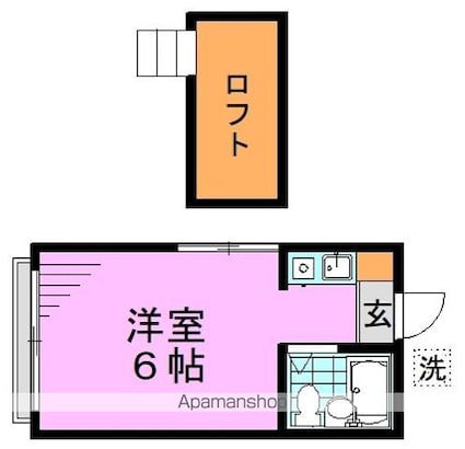 東京都杉並区高円寺南２丁目[1R/14.5m2]の間取図
