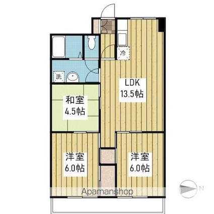 カーサグラン余戸[3LDK/73.6m2]の間取図