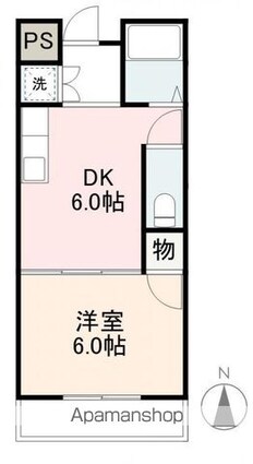 伊鍋ハイツ[1DK/31.87m2]の間取図