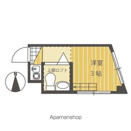ＡＱＵＡレジデンス中井[1R/6.2m2]の間取図