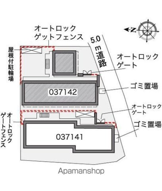 レオパレスボナール　Ｋ　Ｙ[1K/20.81m2]の配置図