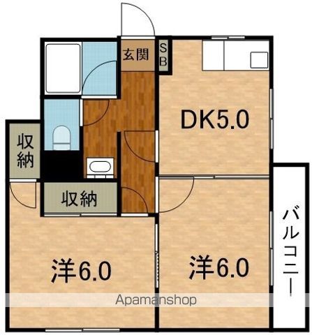 谷町ファミールの間取り写真