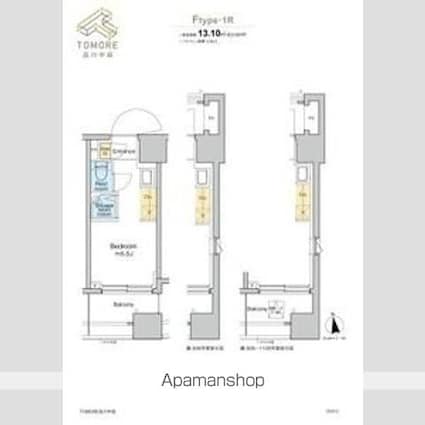 東京都品川区豊町６丁目[1R/13.1m2]の間取図