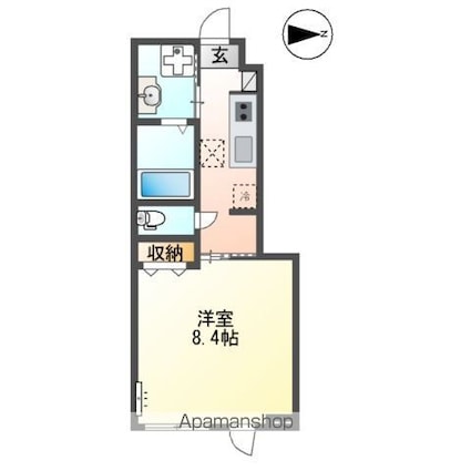 台原２丁目アパート工事[1K/28.66m2]の間取図