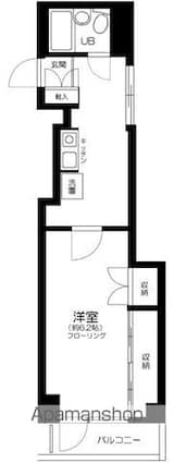 東京都三鷹市下連雀４丁目[1K/26.03m2]の間取図