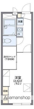 レオパレスカーサーセン[1K/22.35m2]の間取図