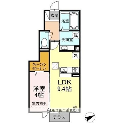 グランメゾン[1LDK/36.66m2]の間取図