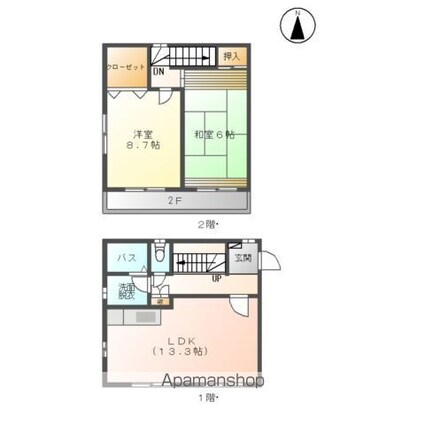 グランビュー本田町[2LDK/77.12m2]の間取図