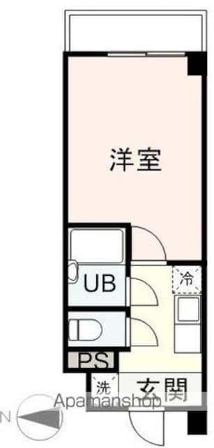 和歌山県和歌山市美園町５丁目[1K/19.32m2]の間取図
