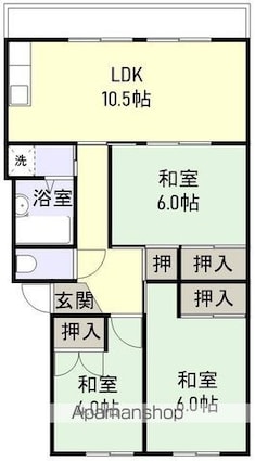 グランドゥール[3LDK/58.48m2]の間取図