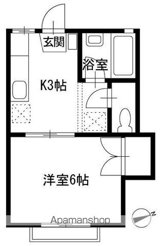 【小金井市緑町のアパートの間取り】