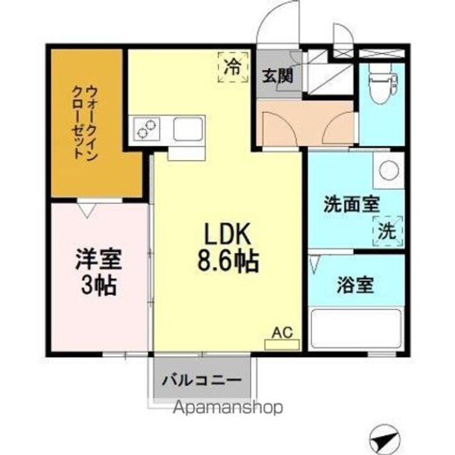 ｒｉａｎｔ　ｃｏｎｇｅ（リアン　コンジェ）[1LDK/35.16m2]の間取図
