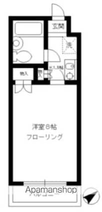 ラ・コリーヌ高松[1K/21m2]の間取図
