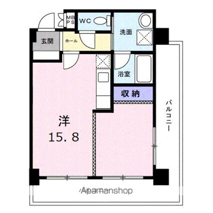 フォーム[1R/39.03m2]の間取図