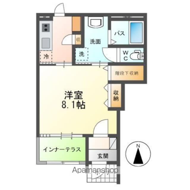 Ａｍｂｉｔｉｏｎ　Ⅰ[1K/33.86m2]の間取図