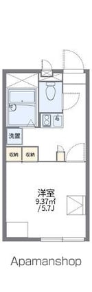レオパレス瀬戸西[1K/20.28m2]の間取図