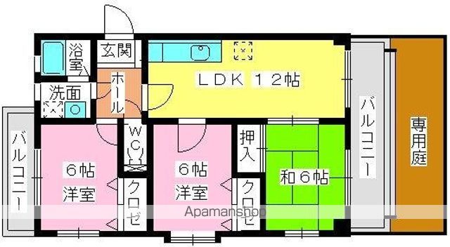 福岡市東区香椎台のマンションの間取り