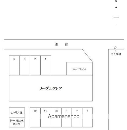 和歌山県和歌山市布施屋[2LDK/53.02m2]の配置図