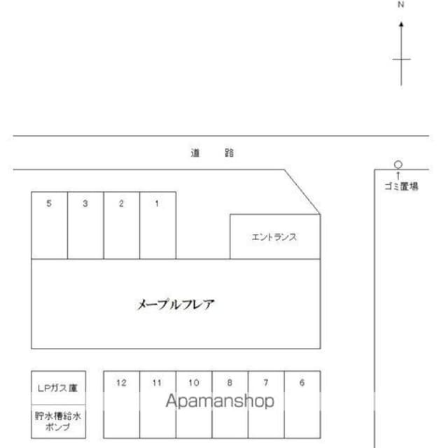 和歌山県和歌山市布施屋[2LDK/53.02m2]の配置図