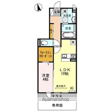 コンフォール浅香[1LDK/40.95m2]の間取図