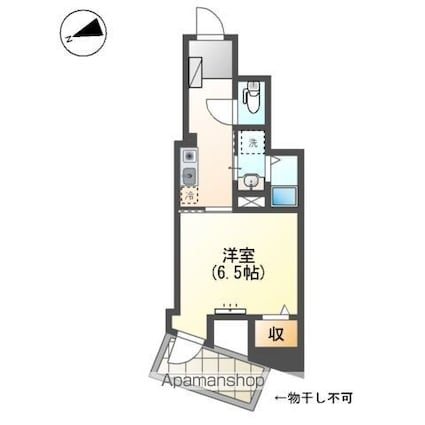 レジデンス明神町[1K/25.81m2]の間取図