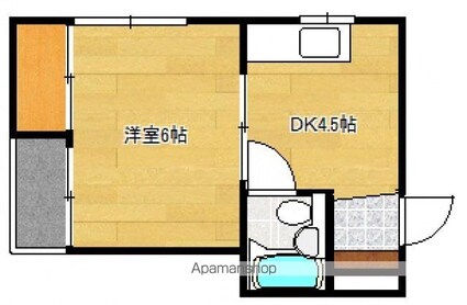 福島ビル[1DK/22.78m2]の間取図