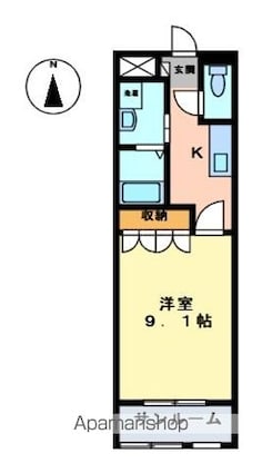 サンモールＳＡＫＡＩ[1K/31.02m2]の間取図
