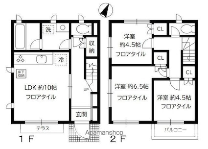 ヴィレッヂ山王[3LDK/69.56m2]の間取図