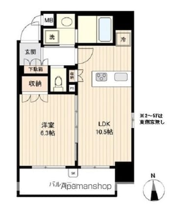 オーキッドレジデンス蔵前[1LDK/40.28m2]の間取図