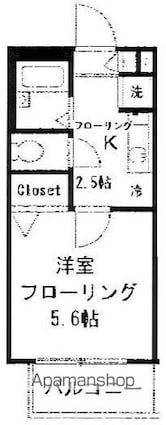 エストゥディオ[1K/18.75m2]の間取図