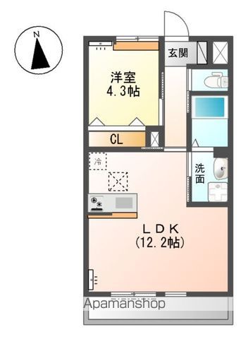 岐阜市西中島のアパートの間取り