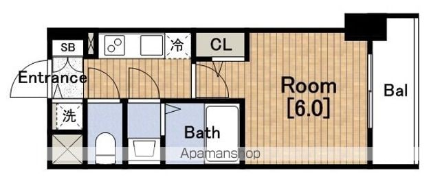 S−RESIDENCE南堀江の間取り写真