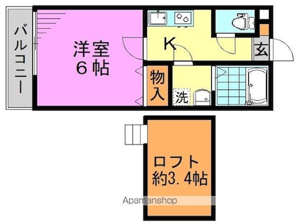ヴィラ　ソラーナ[1K/20m2]の間取図