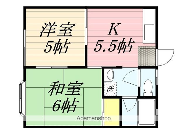 【神栖市大野原中央のアパートの間取り】