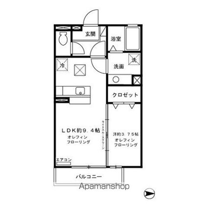 ＢＲＩＣＫ　ＨＯＵＳＥ[1LDK/33.39m2]の間取図