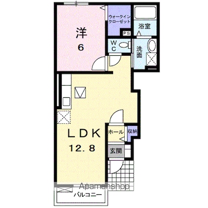 チェリー　ブラッサムズ[1LDK/42.98m2]の間取図