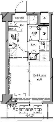 ＡＲＴＥＳＳＩＭＯ　ＬＩＮＫ　ＣＯＭＯＤＯ[1R/20.54m2]の間取図