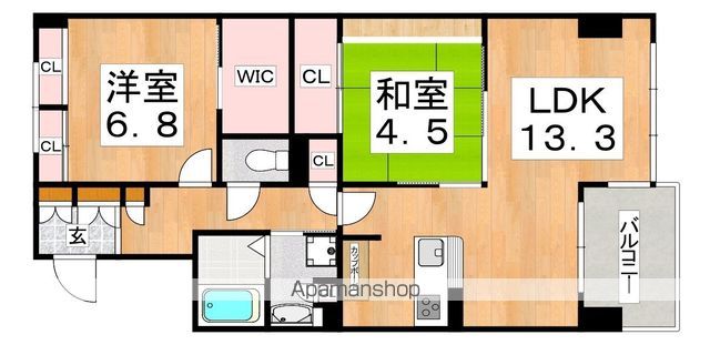 シャーメゾン白鷺の間取り写真