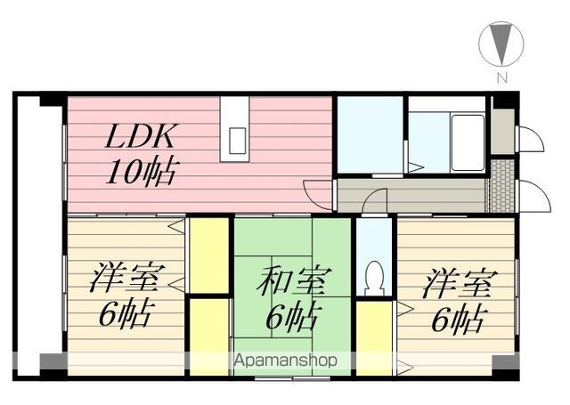 パティナＦ[3LDK/63m2]の間取図