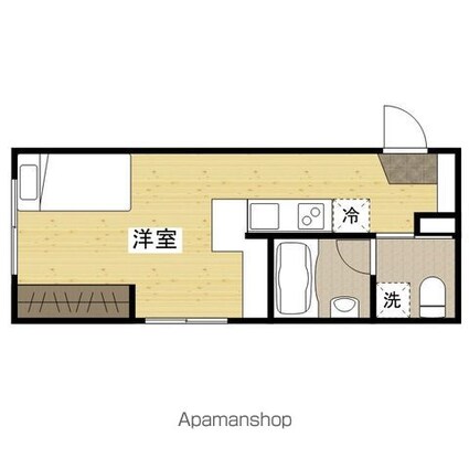 エストレビータⅡ[1R/24.64m2]の間取図