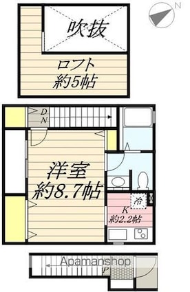 グランヴィスタ四ツ谷[1R/36.59m2]の間取図