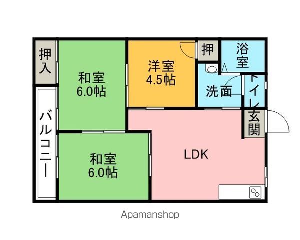 オークスハイツの間取り写真