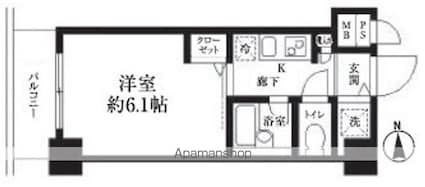 ＨＦ練馬レジデンス[1K/19.66m2]の間取図