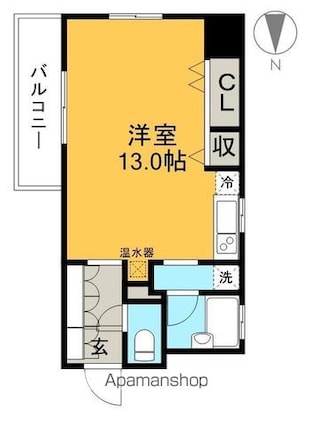 メゾン　るふる[1R/35.06m2]の間取図