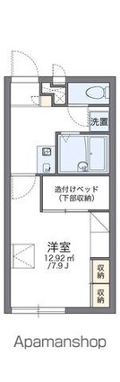レオパレスＮＡＴＡＫＡ[1K/22.02m2]の間取図