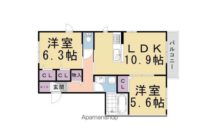 シャーメゾン長法寺の間取り写真