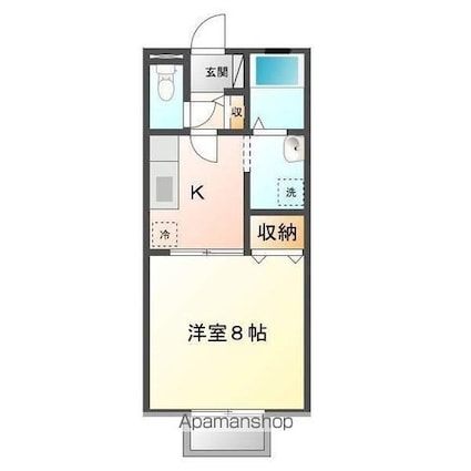 ドゥ・セナクール　Ａ棟[1K/30.39m2]の間取図