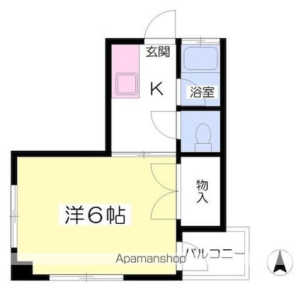 コーポ林[1R/18m2]の間取図